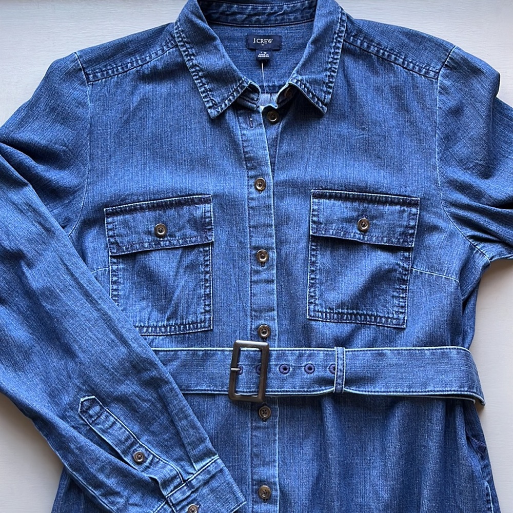 J.Crew Mercantile denim shirt dress NWT size 12
